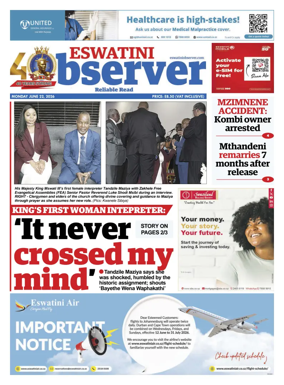 Cover of Eswatini Observer