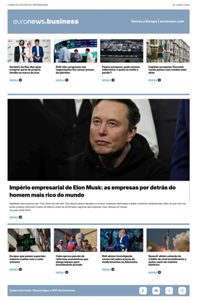 Cover of Euronews Business (Portuguese)