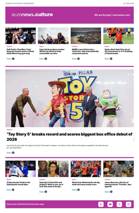 Cover of Euronews Culture and Sport Compiled Edition