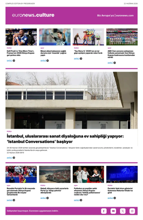 Cover of Euronews Culture and Sport (Turkish) Compiled Edition