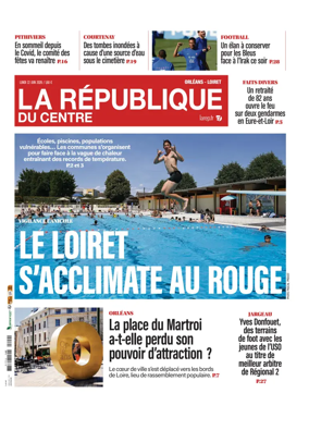 Cover of La Republique du Centre (Orleans - Loiret))