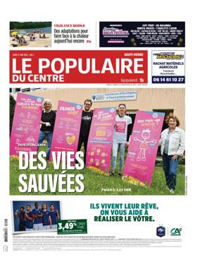 Cover of Le Populaire du Centre (Haute-Vienne)