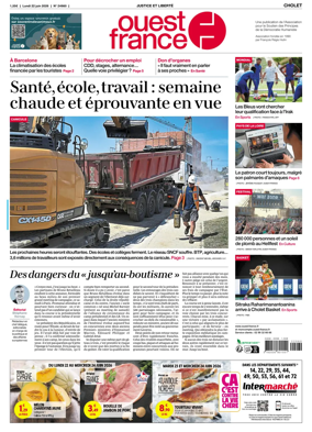 Cover of Ouest France (Cholet)