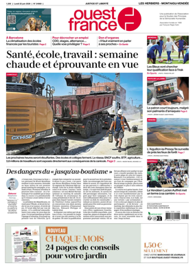 Cover of Ouest France (Les Herbiers / Montaigu)