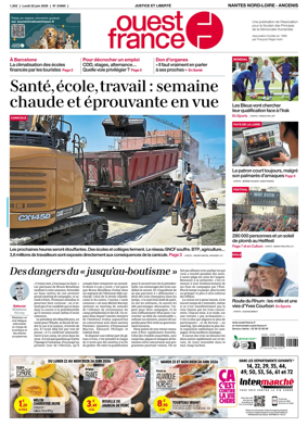 Cover of Ouest France (Nantes Nord-Loire - Ancenis)