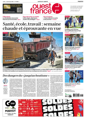 Cover of Ouest France (Pontivy)