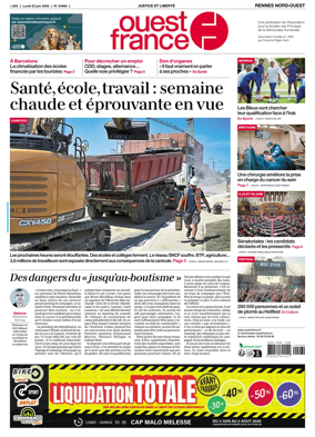 Cover of Ouest-France (Rennes Nord-Ouest)