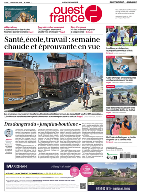 Cover of Ouest-France (Saint-Brieuc Lamballe)