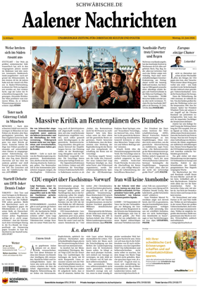 Cover of Aalener Nachrichten