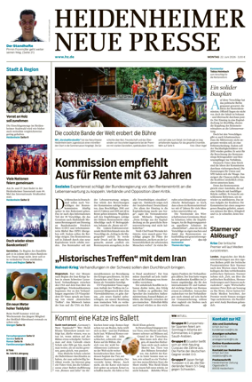 Cover of Heidenheimer Neue Presse
