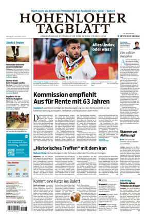 Cover of Hohenloher Tagblatt