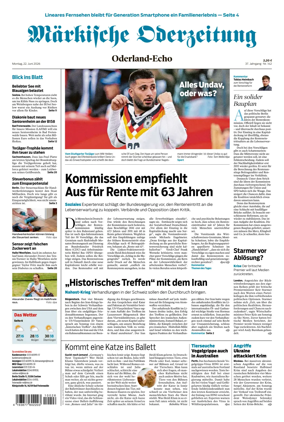 Cover of Markische Oderzeitung Oderland-Echo