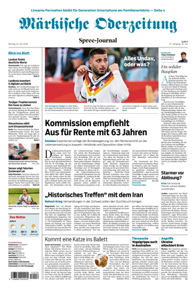 Cover of Markische Oderzeitung Spree-Journal
