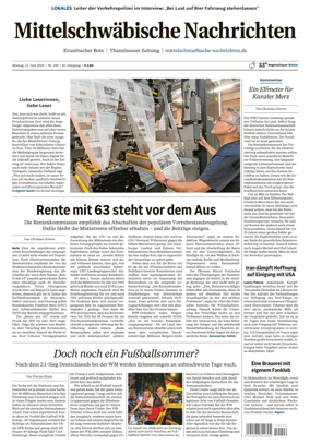 Cover of Mittelschwaebische Nachrichten