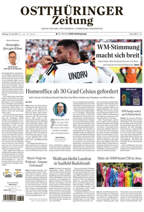 Cover of Ostthuringer Zeitung (Gera)
