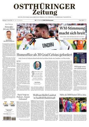 Cover of Ostthuringer Zeitung (Posneck)