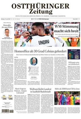 Cover of Ostthuringer Zeitung (Schleiz)