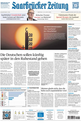 Cover of Saarbruecker Zeitung