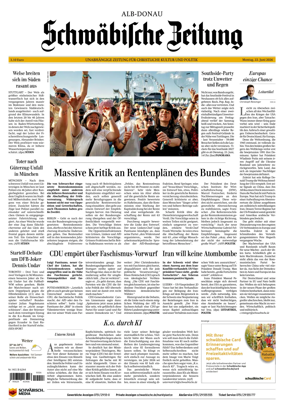 Cover of Schwabische Zeitung (Alb-Donau)