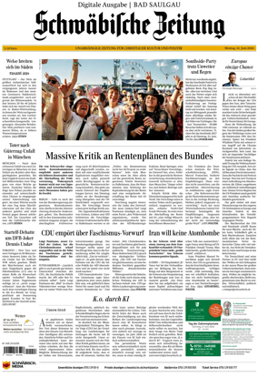 Cover of Schwabische Zeitung (Bad Saulgau)