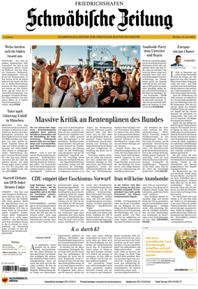 Cover of Schwabische Zeitung (Friedrichshafen)