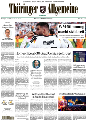 Cover of Thuringer Allgemeine (Sommerda)