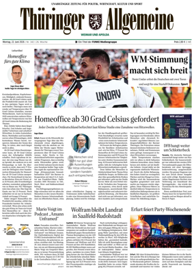 Cover of Thuringer Allgemeine (Weimar)