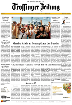 Cover of Trossinger Zeitung