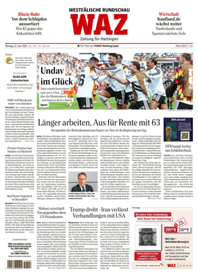 Cover of Westdeutsche Allgemeine Zeitung (Hattingen)