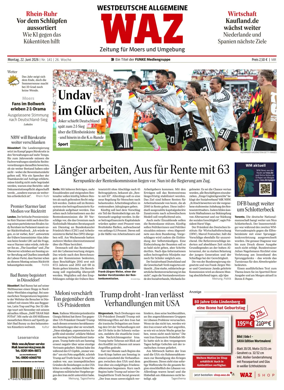 Cover of Westdeutsche Allgemeine Zeitung (Moers)