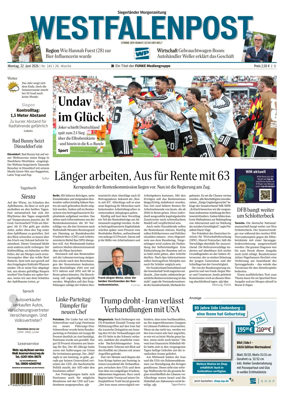 Cover of Westfalenpost (Siegen)