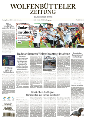 Cover of Wolfenbutteler Zeitung