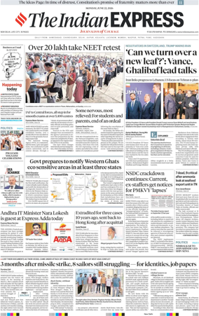 Cover of The Indian Express