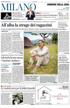 Cover of Corriere della Sera (Milano)