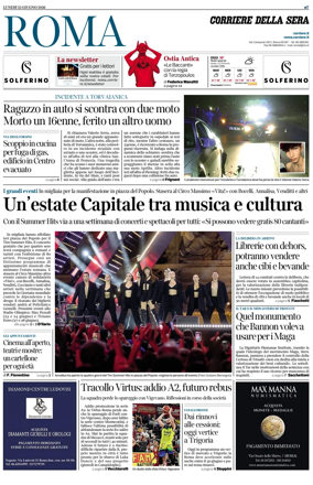 Cover of Corriere della Sera (Roma)