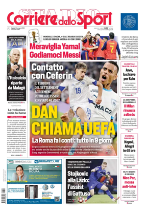 Cover of Corriere dello Sport (Lazio)