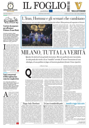 Cover of Il Foglio Quotidiano