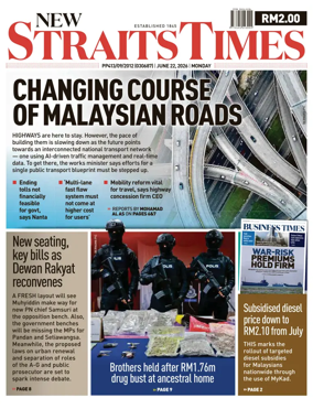 Cover of New Straits Times
