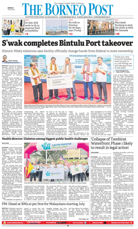 Cover of The Borneo Post (Sarawak)