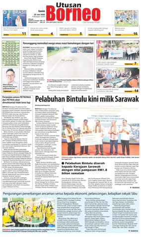 Cover of Utusan Borneo (Sarawak)