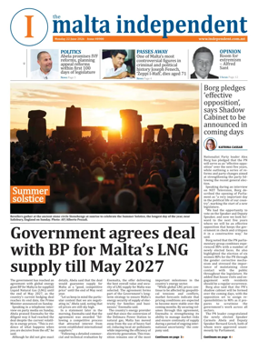 Cover of Malta Independent