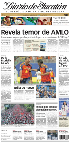 Cover of Diario de Yucatan