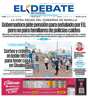 Cover of El Debate de Culiacan