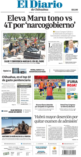 Cover of El Diario de Chihuahua