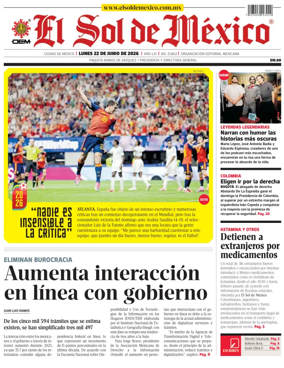 Cover of El Sol de Mexico