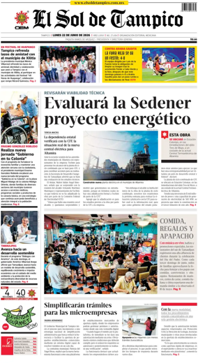 Cover of El Sol de Tampico