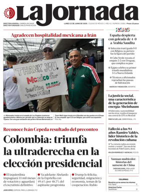 Cover of La Jornada