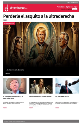 Cover of Sin Embargo Opinion