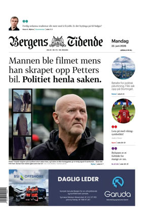 Cover of Bergens Tidende