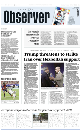 Cover of Oman Daily Observer